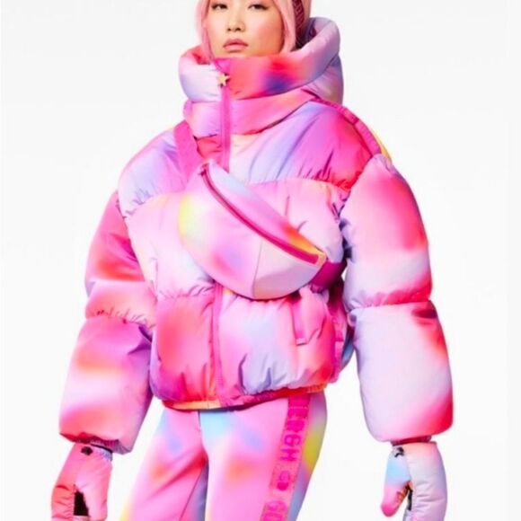 Goldbergh Lumina Ski Jacket NWT US 6 Brand New Puffer Coat Pink Purple - Picture 2 of 10